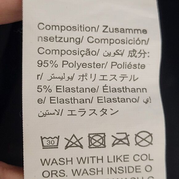 Shein Black Textured Dot Peplum Top Loose Flowy Size Small - Picture 6 of 6